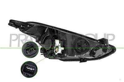 PROIETTORE SINISTRO H4+H7-ELETTRICO-CON MOTORE