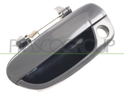 FRONT DOOR HANDLE LEFT-OUTER-SMOOTH-BLACK-WITH KEY HOLE