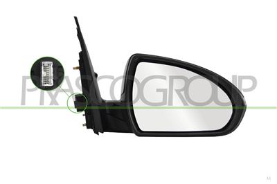 RETROVISORE DESTRO-ELETTRICO-CON PRIMER-CHIUDIBILE-CON FANALE-CONVESSO-7 PINS