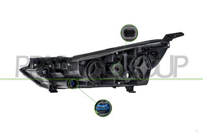 SCHEINWERFER RECHTS H7+HB3-MIT LWR-MIT MOTOR-BRONZE