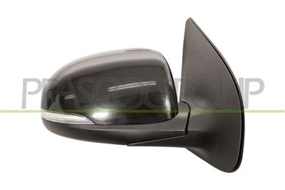 RETROVISEUR DROIT ELECTRIQUE-NOIR-AVEC FEU-CONVEXE/CHROME'
