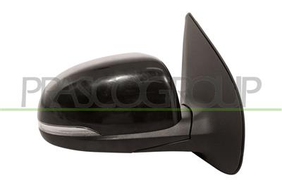 RETROVISEUR DROIT ELECTRIQUE-NOIR-AVEC FEU-RABATTABLE-CONVEXE/CHROME'