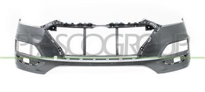 FRONT BUMPER-BLACK-SMOOTH-FINISH TO BE PRIMED-WITH CUTTING MARKS FOR HEADLAMP WASHERS