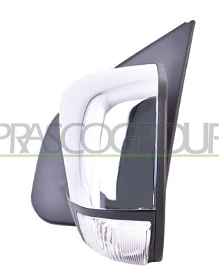 ESPEJO IZQUIERDO-ELECTRICO-NEGRO-CON PILOTO-CONVEXO/CROMADO-CON CARCASA CROMADA