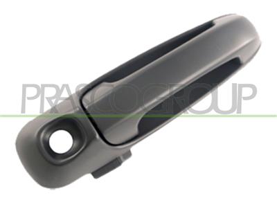 FRONT DOOR HANDLE LEFT-OUTER-SMOOTH-BLACK-WITH KEY HOLE