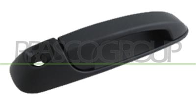 FRONT DOOR HANDLE RIGHT-OUTER-SMOOTH-BLACK-WITH KEY HOLE