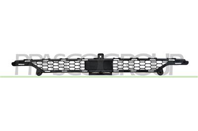 FRONT BUMPER GRILLE-CENTRE-UPPER-BLACK-WITH TOW HOOK COVER