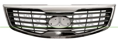 RADIATOR GRILLE-SILVER/GRAY-WITH CHROME MOLDING