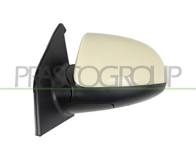 DOOR MIRROR LEFT-ELECTRIC-SMOOTH FINISH-TO BE PAINTED-HEATED-CONVEX-CHROME-5 PINS
