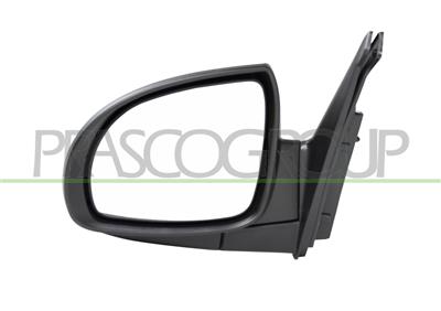 DOOR MIRROR LEFT-ELECTRIC-SMOOTH FINISH-TO BE PAINTED-HEATED-CONVEX-CHROME-5 PINS
