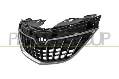 RADIATOR GRILLE-BLACK-WITH CHROME MOLDINGS MOD. 21 >