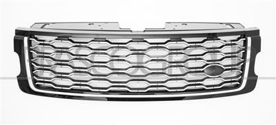 GRILLE CALANDRE NOIRE BRILLANTE/ARGENT