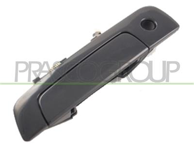 FRONT DOOR HANDLE LEFT-OUTER-SMOOTH-BLACK-WITH KEY HOLE