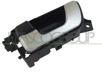 MANECILLA INTERIOR DELANTERA/TRASERA IZQUIERDA-CON PALANCA PLATA-BOTON CIERRE NEGRO