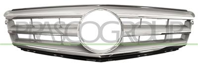 GRILLE CALANDRE CHROMEE ARGENT/BRILLANT SANS SIEGE EMBLEME - MOD. AMG