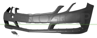 FRONT BUMPER-PRIMED-WITH TOW HOOK COVER-WITH CUTTING MARKS FOR PDC, PARK ASSIST AND HEADLAMP WASHERS