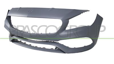 FRONT BUMPER-PRIMED-WITH TOW HOOK COVER-WITH CUTTING MARKS FOR PDC AND PARK ASSIST MOD. AMG CLA 45