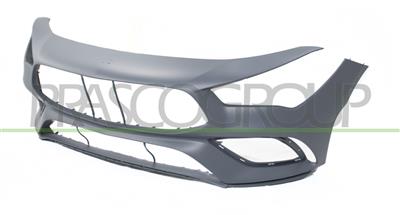 FRONT BUMPER-PRIMED-WITH TOW HOOK COVER-WITH CUTTING MARKS FOR PARK ASSIST