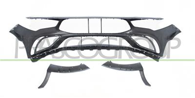 FRONT BUMPER-PRIMED-WITH TOW HOOK COVER-WITH CUTTING MARKS FOR PARK ASSIST