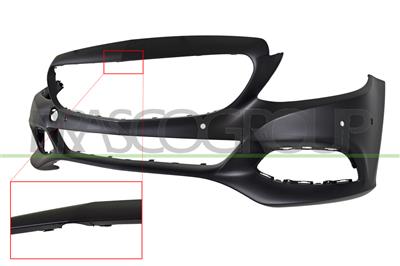 FRONT BUMPER-PRIMED-WITH HOLES FOR PDC AND PARK ASSIST+SENSOR HOLDERS-WITH HOLE FOR VIEW CAMERA