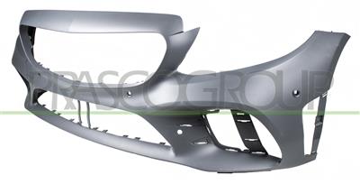 FRONT BUMPER-PRIMED-WITH TOW HOOK COVER-WITH HOLES FOR PDC+SENSOR HOLDERS-WITH PARK ASSIST HOLES-WITH HOLE FOR CAMERA MOD. C43 AMG