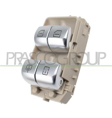 FRONT DOOR RIGHT WINDOW REGULATOR PUSH-BUTTON PANEL-BEIGE-2 SWITCHES-WITH REAR SUN PROTECTION FUNCTION-3 PINS