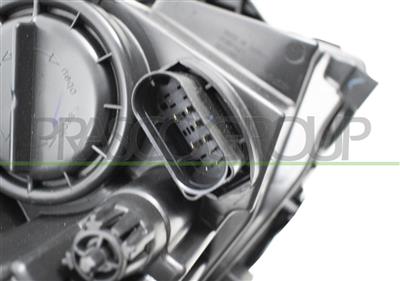 HEADLAMP LEFT H7+H15 ELECTRIC-WITH MOTOR-BLACK
