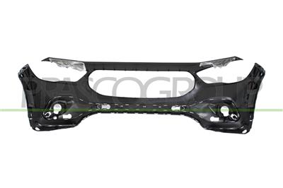 FRONT BUMPER-PRIMED-WITH TOW HOOK COVER-WITH CUTTING MARKS FOR PDC AND PARK ASSIST