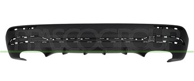 REAR BUMPER SPOILER-BLACK-TEXTURED FINISH-WITH SENSOR CUTTING MARKS FOR PDC