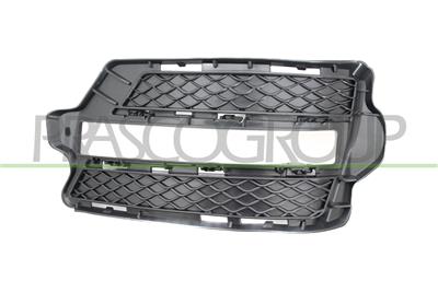 BUMPER GRILLE RIGHT-BLACK-WITH DAY RUNNING LIGHT LAMP SEAT AND MOLDING HOLES