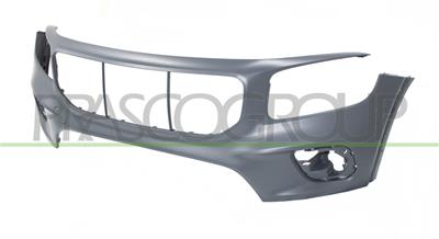 FRONT BUMPER-PRIMED-WITH TOW HOOK COVER-WITH CUTTING MARKS FOR PARK ASSIST