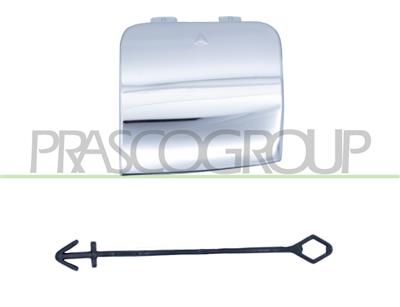 REAR TOW HOOK COVER-CHROME