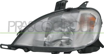 HEADLAMP LEFT MOD. H1+H3+H7 ELECTRIC-WITH MOTOR