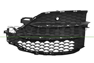 GRILLE DROITE NOIRE DE PARE-CHOCS AVEC TROUS PROFIL CHROME'