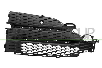 GRILLE DROITE NOIRE DE PARE-CHOCS AVEC TROUS PROFIL CHROME'