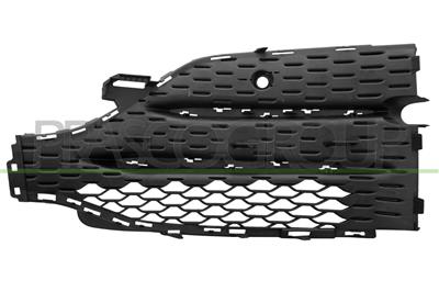 BUMPER GRILLE LEFT-BLACK-WITH CHROME PROFILE HOLES