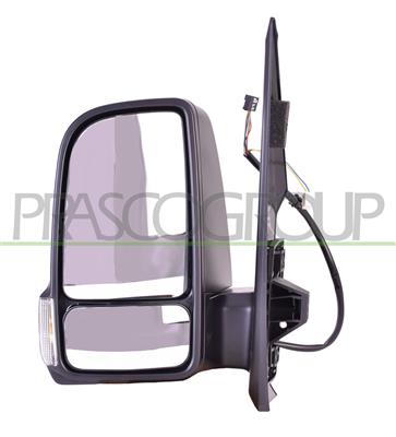 DOOR MIRROR LEFT-ELECTRIC-HEATED-BLACK-ASPHERICAL-CHROME-12H5P