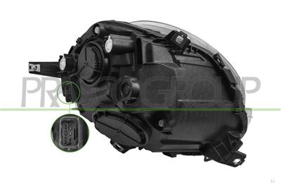 HEADLAMP LEFT H4-ELECTRIC-WITH MOTOR-CLEAR LAMP-VALEO TYPE MOD. 18 >