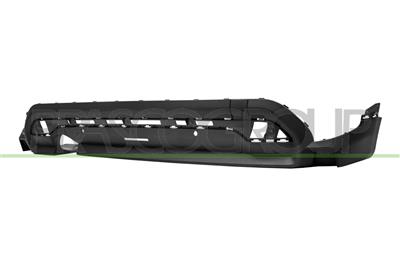 SPOILER PARAURTI POSTERIORE-NERO-GOFFRATO-CON FORI PDC+SUPPORTI-CON SCARICO SINGOLO A SINISTRA MOD. 5 PORTE