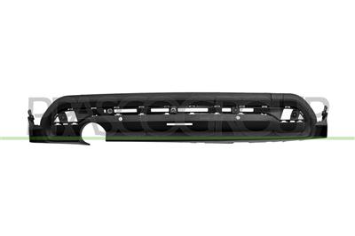 SPOILER PARAURTI POSTERIORE-NERO-GOFFRATO-CON FORI PDC+SUPPORTI-CON SCARICO SINGOLO A SINISTRA MOD. 5 PORTE