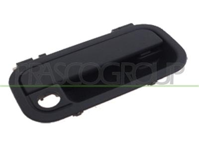 FRONT DOOR HANDLE RIGHT-OUTER-BLACK-WITH KEY HOLE