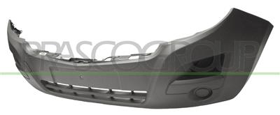 FRONT BUMPER-BLACK-TEXTURED FINISH-WITH CUTTING MARKS FOG LAMP-WITH TOW HOOK COVER