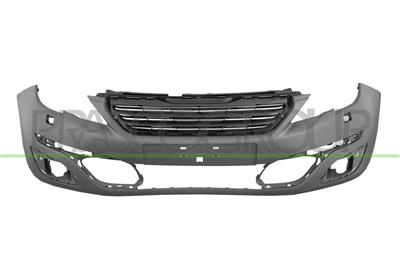 FRONT BUMPER-PRIMED-WITH HEADLAMP WASHER HOLES-WITH CUTTING MARKS FOR PDC