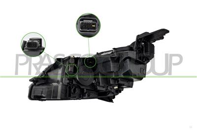 HEADLAMP RIGHT H7+HB3-ELECTRIC-WITH MOTOR-WITH DAY RUNNING LIGHT-LED