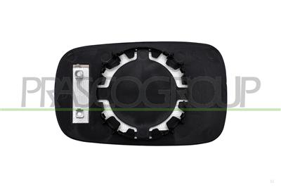 MIRROR GLASS BASE RIGHT-HEATED-CONVEX-CHROME