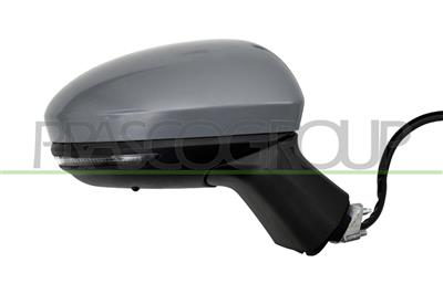 DOOR MIRROR RIGHT-ELECTRIC-PRIMED-HEATED-FOLDABLE-WITH SENSOR-WITH LAMP-WITH BLIS-CONVEX-12 PINS