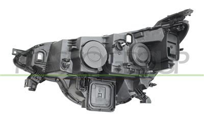 HEADLAMP RIGHT H7+H7 ELECTRIC-WITHOUR MOTOR-WITH DAY RUNNING LIGHT-CHROME RIM-LED