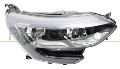 HEADLAMP LEFT H7+H7 ELECTRIC-WITHOUR MOTOR-WITH DAY RUNNING LIGHT-BLACK RIM-LED