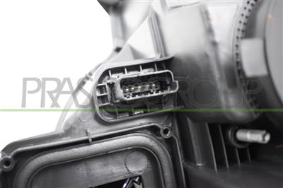 HEADLAMP LEFT H7+H7 ELECTRIC-WITHOUR MOTOR-WITH DAY RUNNING LIGHT-BLACK RIM-LED