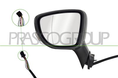 RETROVISORE SINISTRO-ELETTRICO-CON PRIMER-TERMICO-CHIUDIBILE-CON FANALE-ASFERICO-9 PINS